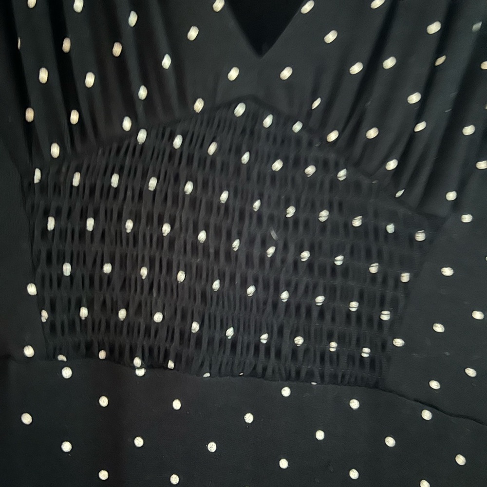 VENUS Long Sleeve Dress with Black and White Dots